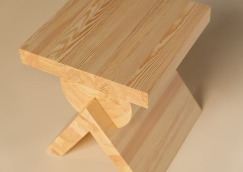 Wooden side table.
