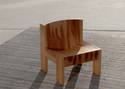 Pine lounge chair
