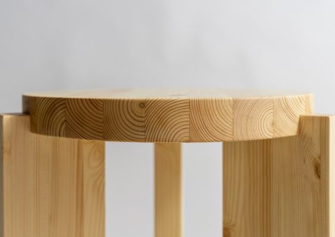 Wooden stool detail