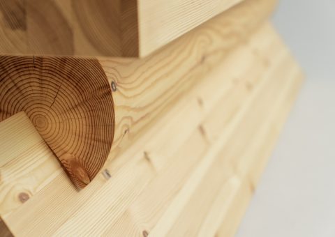 Pine bench detail