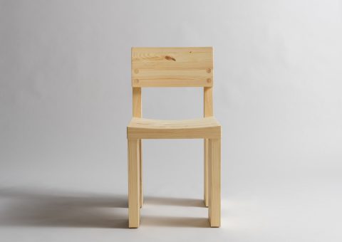 Massive pine dining chair