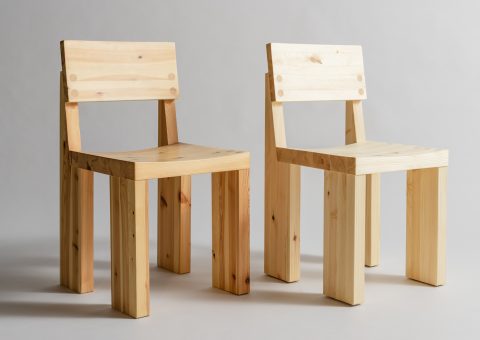 Old and new pine chair