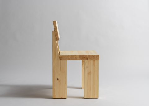 Solid pine dining chair
