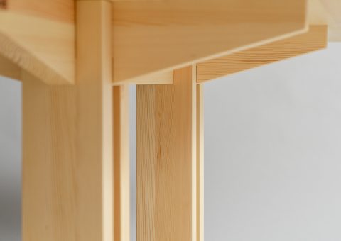 Wooden table detail