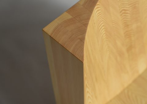 Pine lounge chair detail