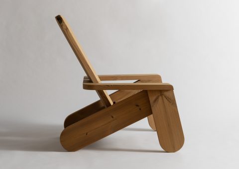 Outrood Lounge Chair in Pine